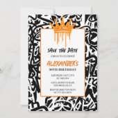 Graffiti 30e anniversaire invitation Enregistrer l (Devant)