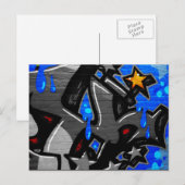 Graffiti 3 pca briefkaart (Voorkant / Achterkant)