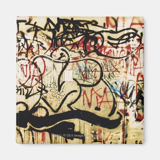 Graffiti aan de muur magneet (Voorkant)