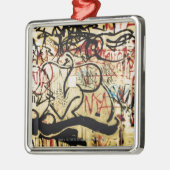Graffiti aan de muur metalen ornament (Links)