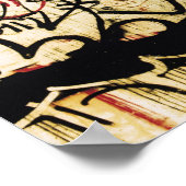 Graffiti aan de muur poster (Hoek)