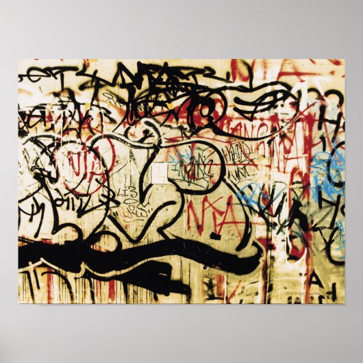 Graffiti aan de muur poster (Voorkant)
