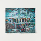 Graffiti abandonné Art lieux perdus Art Tapisserie (Devant (Horizontal))