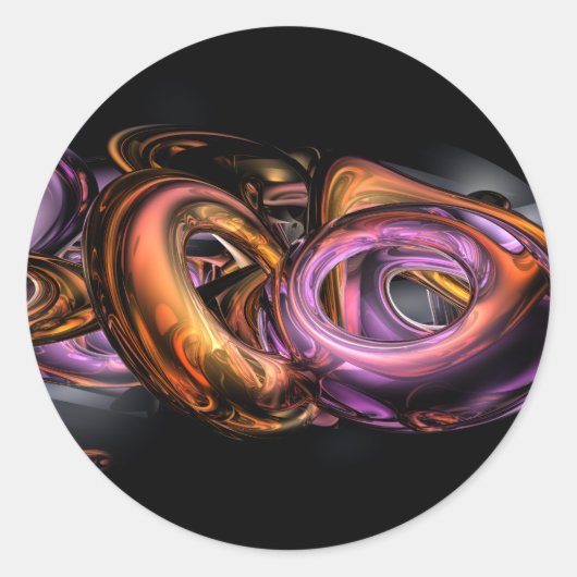 Graffiti Abstract Ronde Sticker (Voorkant)