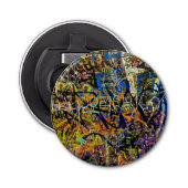 Graffiti-achtergrond Button Flesopener (Voorkant)