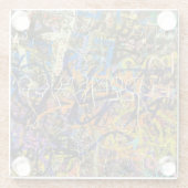 Graffiti-achtergrond Glazen Onderzetter (Achterkant)