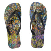Graffiti-achtergrond Teenslippers (Voetbed)