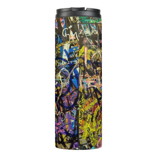 Graffiti-achtergrond Thermosbeker (Achterkant)