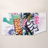 Graffiti afbeelding met straatgraffiti letters badhanddoek (Badhanddoek)
