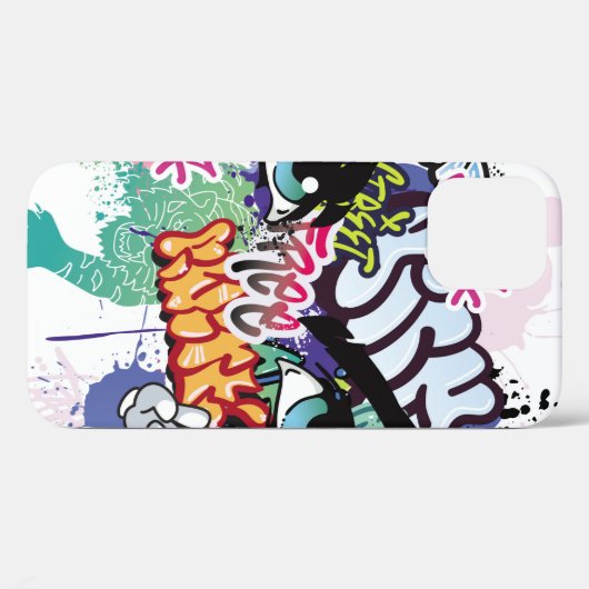 Graffiti afbeelding met straatgraffiti letters Case-Mate iPhone case (Achterkant (horizontaal))