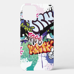 Graffiti afbeelding met straatgraffiti letters iPhone 12 hoesje