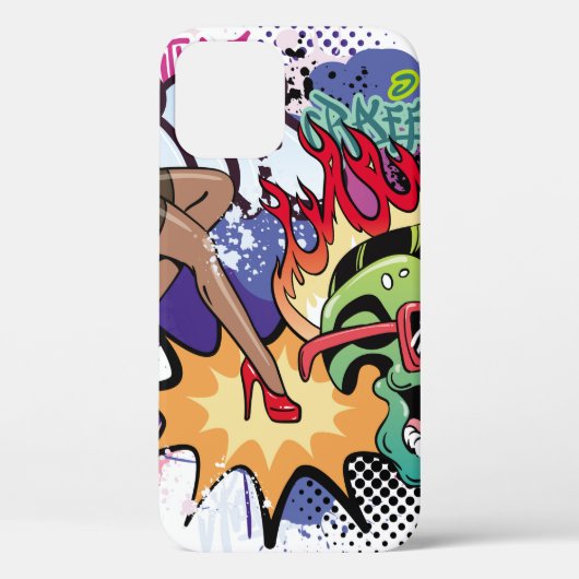 Graffiti afbeelding met straatgraffiti letters Case-Mate iPhone case (Achterkant)