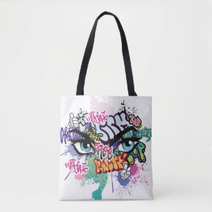 Graffiti afbeelding met straatgraffiti letters draagtas
