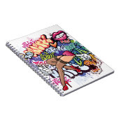 Graffiti afbeelding met straatgraffiti letters notitieboek (Rechterzijde)