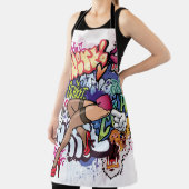 Graffiti afbeelding met straatgraffiti letters schort (Insitu)