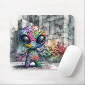 Graffiti Alien Mousepad Muismat (Met muis)