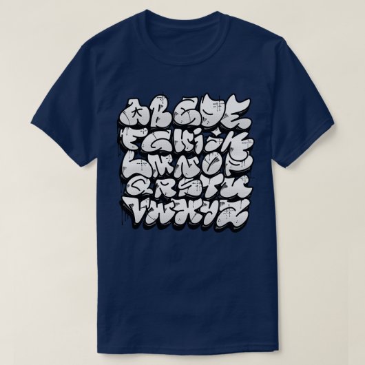 Graffiti Alphabet T-shirt (Design voorkant)