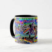 Graffiti "Ar" Termes artistiques Café Mug (Devant gauche)