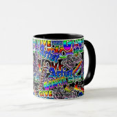 Graffiti "Ar" Termes artistiques Café Mug (Devant droit)