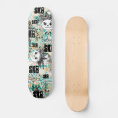 Graffiti Argyle Man +Tekst Skateboard (Voorkant)