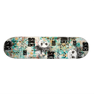 Graffiti Argyle Man +Tekst Skateboard