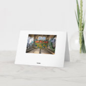 Graffiti Art abandonné Bâtiment carte d'anniversai (Dos)