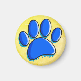 Graffiti Art Dog Paw Print Magneet