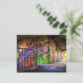 Graffiti Art perdu Bâtiment abandonné Carte postal (Debout devant)