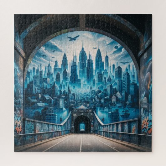 Graffiti Art puzzel Legpuzzel (Verticaal)