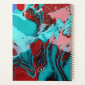 Graffiti Art Turquoise Roze Rood Gepersonaliseerd Planner (Achterkant)