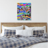 Graffiti Art Wrapped Canvas Afdruk (Insitu (Slaapkamer))