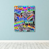 Graffiti Art Wrapped Canvas Afdruk (Insitu (Houten vloer))