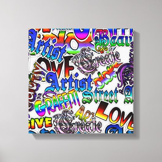 Graffiti Art Wrapped Canvas Afdruk (Voorkant)