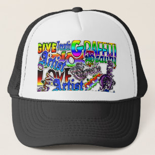 Graffiti Art Zwart-wit en kleurrijk Pet