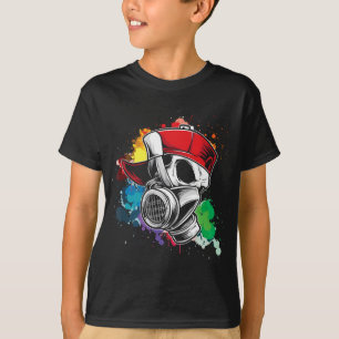 Graffiti Artist Gas Mask Spray Paint Graffiti Labe T-shirt