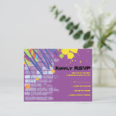 Graffiti Artist Girl Bat mitzvah Invitation Carte  (Debout devant)