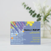 Graffiti Artist Girl Bat Mitzvah Invite Reply Card Kaart (Staand voorkant)