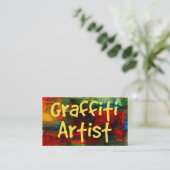 Graffiti Artiste en Carte de visite de peinture (Debout devant)