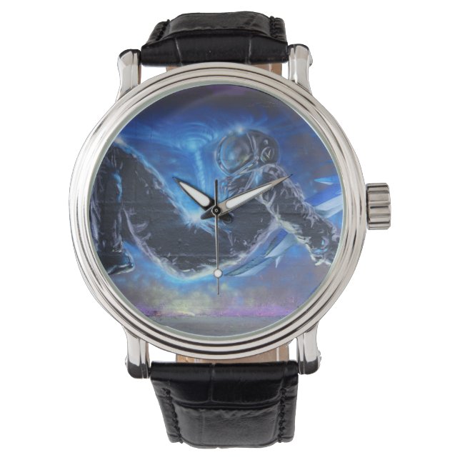 Graffiti Astronaut Horloge (Voorkant)