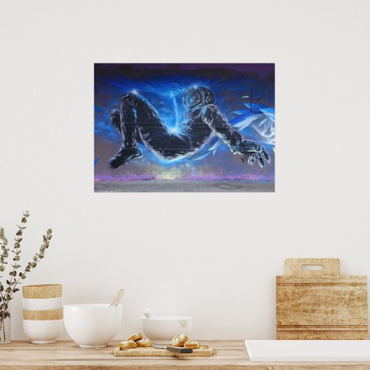Graffiti Astronaut Poster (Keuken)