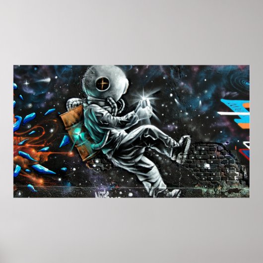 Graffiti Astronaut Poster (Voorkant)