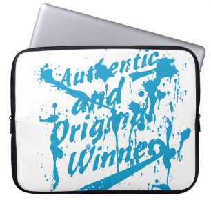 Graffiti Authentieke Originele Winnaar Grunge Spat Laptop Sleeve