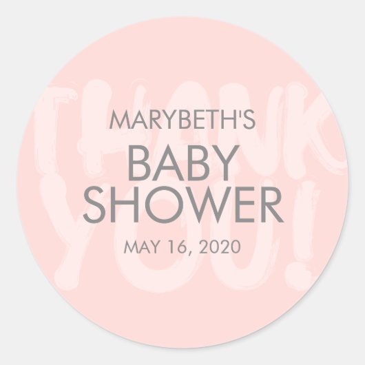 Graffiti Baby shower rose Favoriser Sticker (Devant)