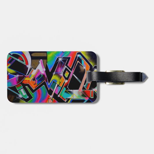 Graffiti bagagelabel (Achterkant horizontaal)