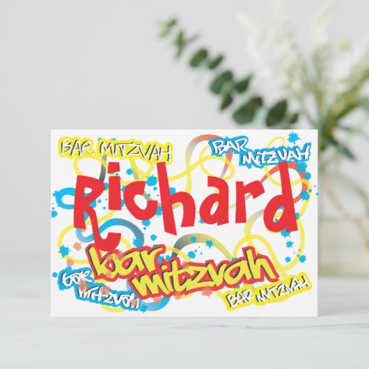 Graffiti Bar Mitzvah RSVP (Debout devant)