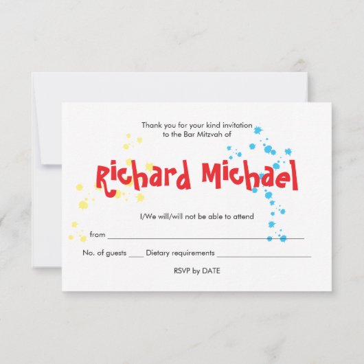 Graffiti Bar Mitzvah RSVP (Dos)