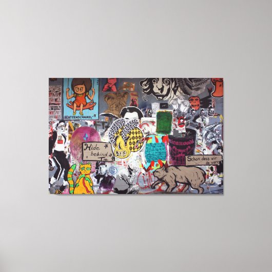 Graffiti, Berlijn, Duitsland Canvas Afdruk (Voorkant)