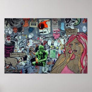Graffiti, Berlijn, Duitsland Poster
