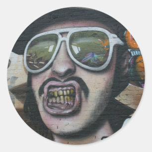 Graffiti, Berlijn, Duitsland Ronde Sticker