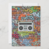 Graffiti Birthday Art Crafts Spray Paint Inv Kaart (Achterkant)